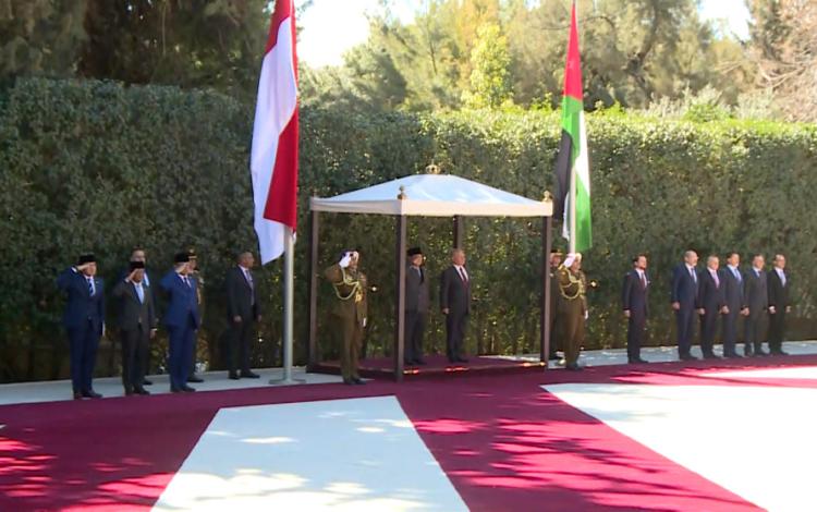 جانب من استقبال الملك عبدالله الثاني، الرئيس الإندونيسي برابوو سوبيانتو في قصر بسمان 25/2/2026 | المملكة