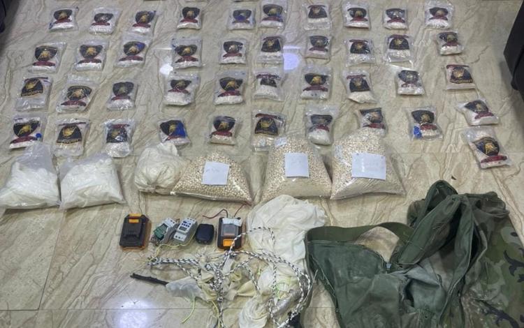 مخدرات ضبطتها المنطقة العسكرية الشرقية  خلال محاولة تهريبها بواسطة بالونات 22/2/2026 | القوات المسلحة الأردنية