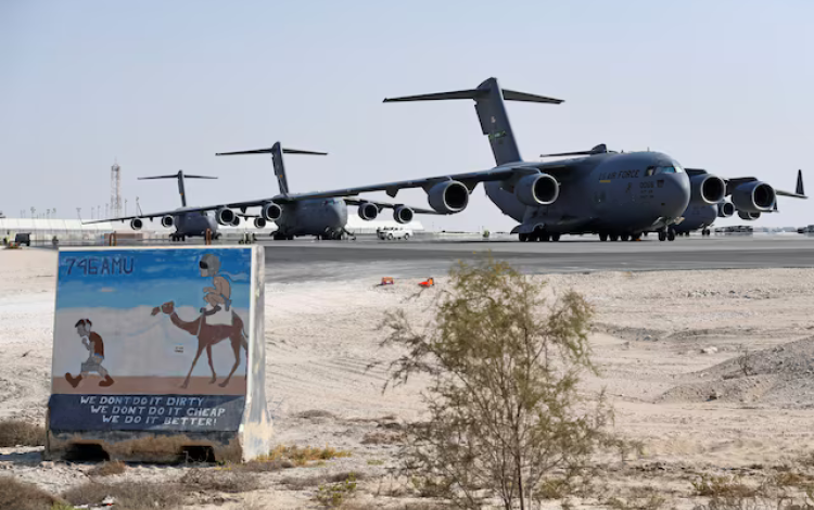 طائرات تابعة لسلاح الجو الأمريكي في قاعدة العديد الجوية في الدوحة | أرشيفية رويترز