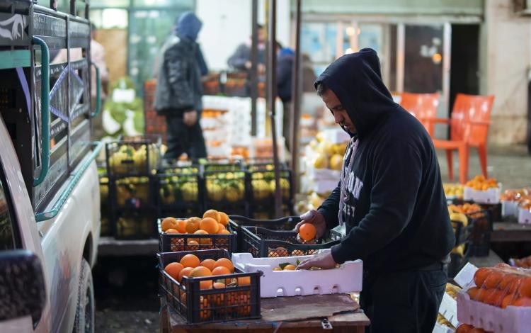 من سوق إربد المركزي للخضار والفواكه | أرشيفية حبر