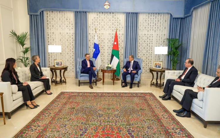 حسان خلال مباحثات مع الرئيس الفنلندي ألكسندر ستوب 20/4/2026 | رئاسة الوزراء