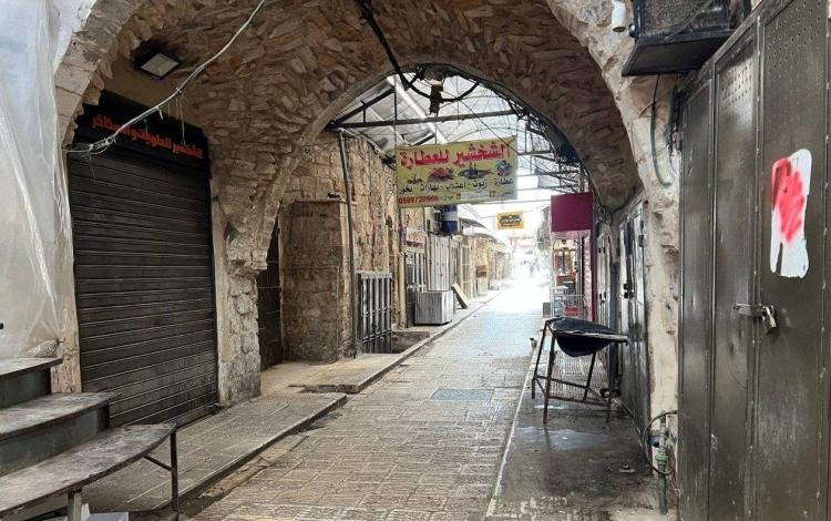 محال البلدة القديمة في نابلس خلال إضراب شامل رفضا لإقرار كنيست الاحتلال لقانون إعدام الأسرى 1/4/2026 | فلسطين بوست