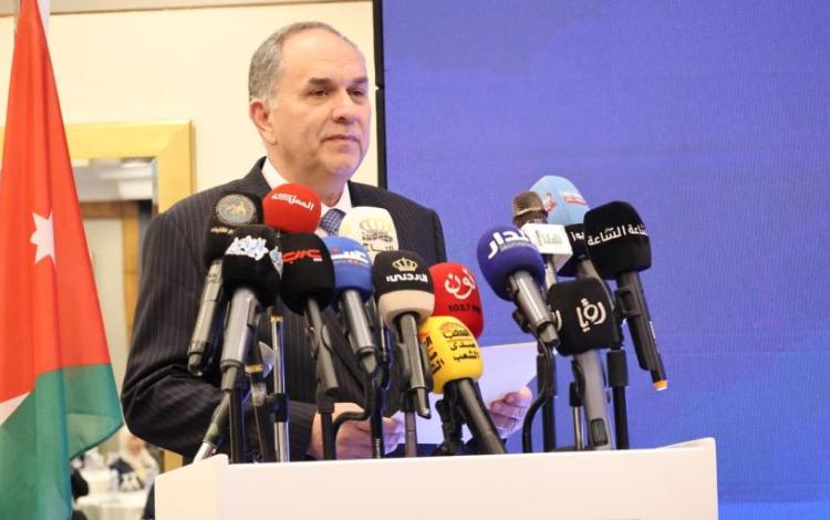 وزير العدل بسام التلهوني خلال وزيرا العدل إطلاق خدمات الكاتب العدل الإلكترونية 28/4/2026 | وزارة العدل