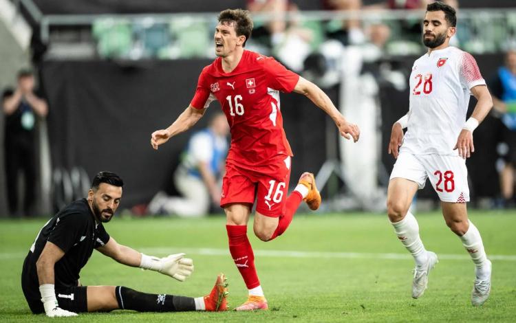 من مباراة المنتخب الأردني وسويسرا 31/5/2026 | وكالة الأنباء الفرنسية
