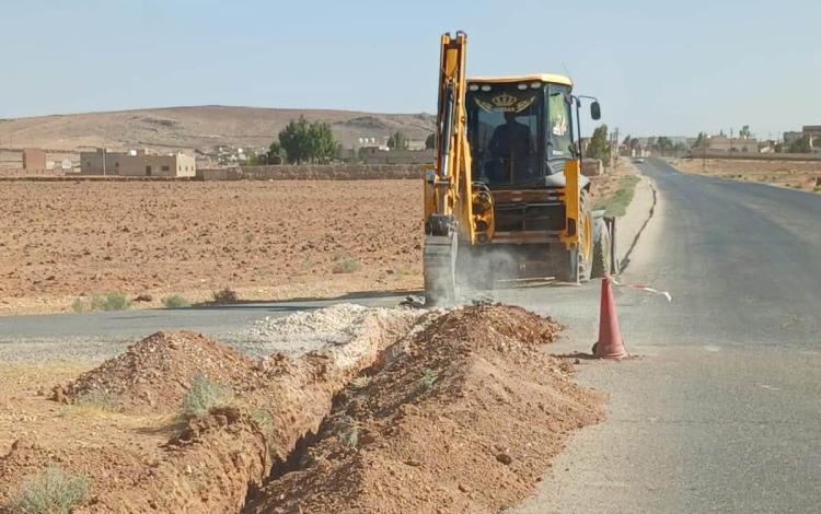 من أعمال تحسين التزويد المائي في البادية الشمالية الشرقية | شركة مياه اليرموك