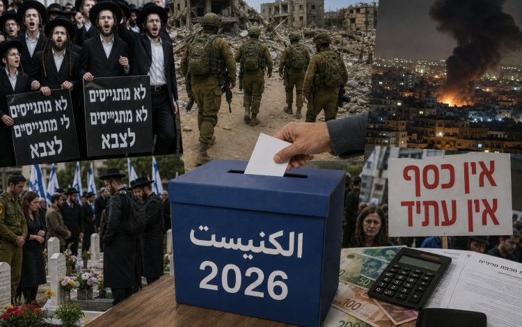 صندوق اقتراع كتب عليه الكنيست 2026